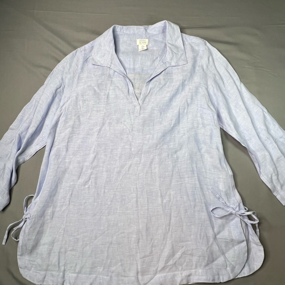 Sigrid Olsen 100% Linen Blouse – Size S – Excellent Condition
